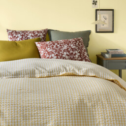 Cottage Yellow Cotton Seersucker Duvet Cover - thumbnail 2