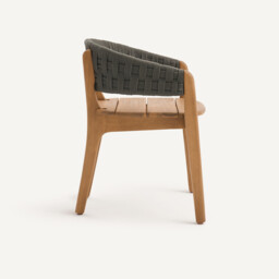Chablis Solid Acacia/Braided Rope Garden Dining Chair - thumbnail 4