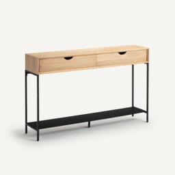 Mambo Oak Veneer Console Table - thumbnail 1