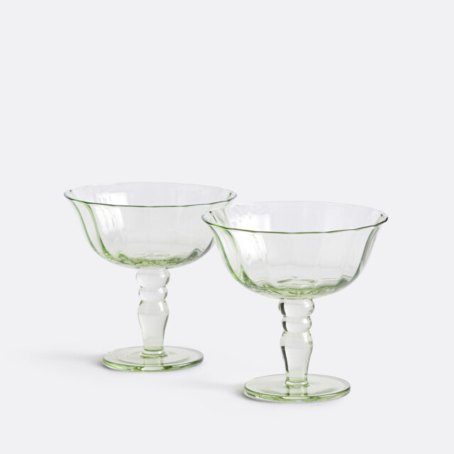 Set of 2 Sabria Coloured Champagne Glasses - image 1