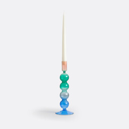 Chilava 26.5cm High Coloured Glass Candle Holder - thumbnail 3