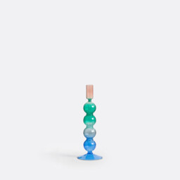 Chilava 26.5cm High Coloured Glass Candle Holder - thumbnail 1