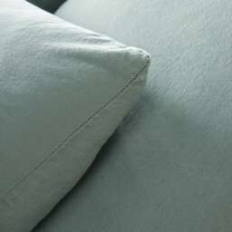 Annaba Two-Sided Washed Linen & Cotton Duvet Cover - thumbnail 3