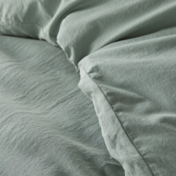 Annaba Two-Sided Washed Linen & Cotton Duvet Cover - thumbnail 4