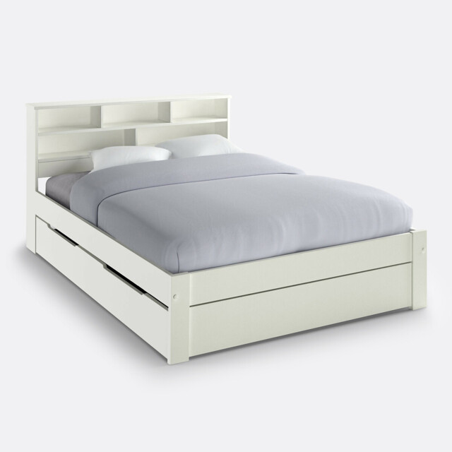 Nikko Bed in Solid Pine and MDF with Bed Base - image 1