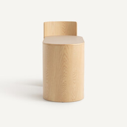 Abbas Desk in Oak Veneer and Leather - thumbnail 4