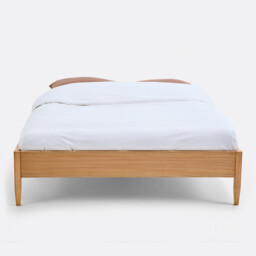 Madara Bed with Bed Base in Solid and Veneered Oak - thumbnail 2