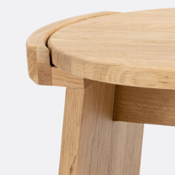 Tibet Mini Stool in Solid Oak, Height 30cm - thumbnail 4