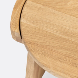 Tibet Mini Stool in Solid Oak, Height 30cm - thumbnail 3