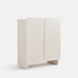 Cesco 2-Door Low Cupboard with Hanging Rail and Shelves - thumbnail 1