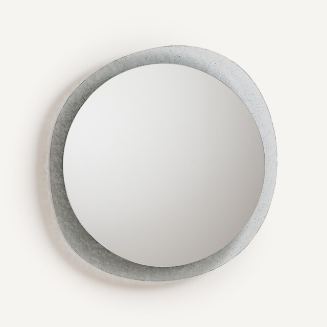 Ondyne Round Mirror with Tinted Glass Surround, Diameter 69.2cm - image 1