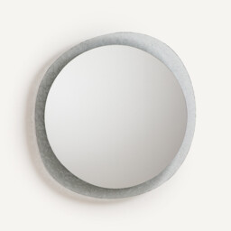 Ondyne Round Mirror with Tinted Glass Surround, Diameter 69.2cm