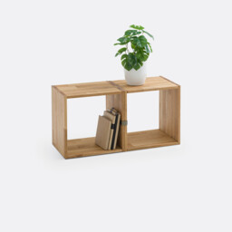 Set of 2 Edgar Storage Cubes in Solid Oak - thumbnail 3