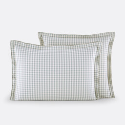 Cottage Green Cotton Seersucker Pillowcase