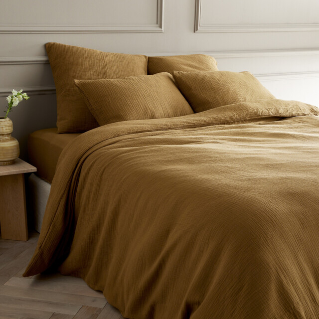Yafa Organic Cotton Muslin Duvet Cover - image 1