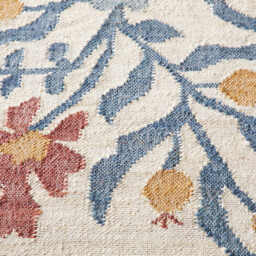 Antonia Rug in Jute with Flower Pattern - thumbnail 4