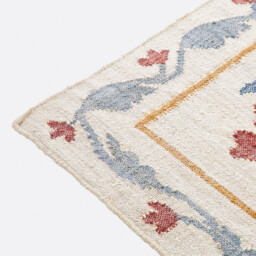 Antonia Rug in Jute with Flower Pattern - thumbnail 3