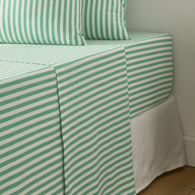 Soizic Green Cotton Flat Sheet - image 1