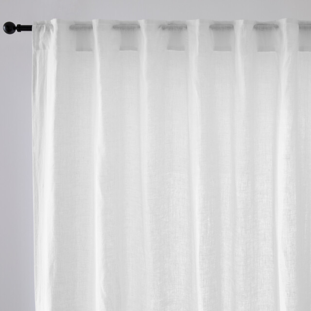 Onega Large Width Curtain in Washed Linen with Hidden Tabs - image 1