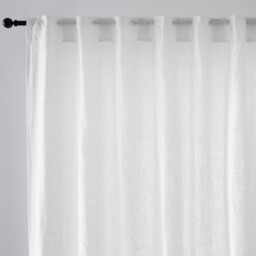 Onega Large Width Curtain in Washed Linen with Hidden Tabs