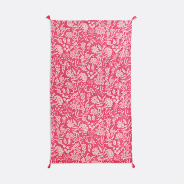 Linda Floral Print XL Towelling Lined Fouta - image 1