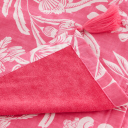 Linda Floral Print XL Towelling Lined Fouta - thumbnail 4