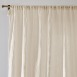 Kumla Cotton Muslin Curtain Panel - thumbnail 1