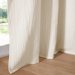 Kumla Cotton Muslin Curtain Panel - thumbnail 3