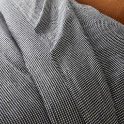 Linot Check Washed Linen Duvet Cover - thumbnail 4