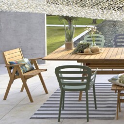 Set of 2 Réalto Folding Acacia Garden Armchairs - thumbnail 2