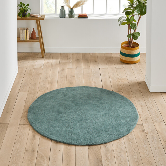 Renzo Large Round Tufted Cotton Rug - image 1