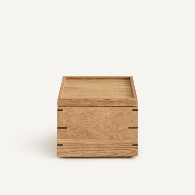 Hibashi Natural Solid Oak Square Storage Box - image 1