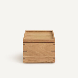 Hibashi Natural Solid Oak Square Storage Box