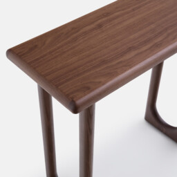 Douve Solid Walnut, Veneer and Solid Ash Console Table, Width 80cm - thumbnail 3