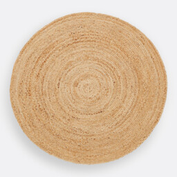 Aftas, 100cm Diameter Round Jute Rug