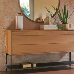 Fodéo Solid Oak and Opaline Lamp - thumbnail 2