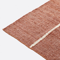 Calvy Line Print Cotton and Jute Rug - thumbnail 3