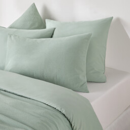 Seersucker Washed Cotton Pillowcase - thumbnail 3