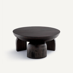 Lotus Tripod Coffee Table in Mango Wood - thumbnail 3