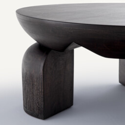 Lotus Tripod Coffee Table in Mango Wood - thumbnail 4