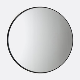 Alaria 120cm Diameter Round Black Mirror