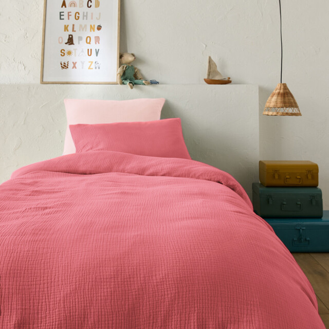 Kumla Children's Plain Cotton Muslin Duvet Cover - image 1