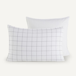 Ponlok Checked 100% Organic Cotton 300 Thread Count Pillowcase - thumbnail 3