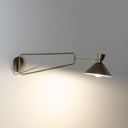 Zoticus Aged Brass Articulated Wall Light - thumbnail 3