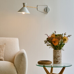 Zoticus Aged Brass Articulated Wall Light - thumbnail 2