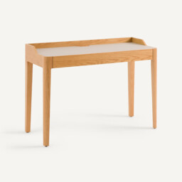 Junius Desk in Oak Veneer and Leather Designed By Emmanuel Gallina - thumbnail 1