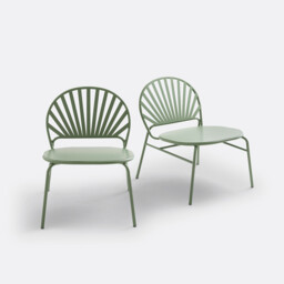 Set of 2 Solale Metal Garden Armchairs - thumbnail 1