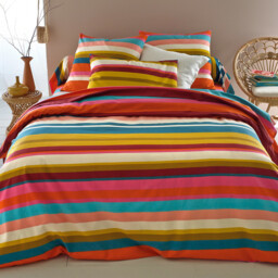 Paraiso Striped Cotton Fitted Sheet - thumbnail 2
