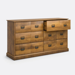Lindley Solid Pine Chest of 6 Drawers - thumbnail 4