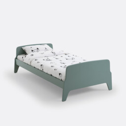Adil Vintage Retro Style Single Bed with Bed Base - thumbnail 1